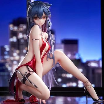 Arc Knights Anime Texas Dress Ver. Sensual Girl Sexy Girl Limited Edition 1/7 H5.9 inches 15 cm Minifigure, ABS & PVC Pre-painted Complete Figure Exposed Big Breasts Hot Girl Figure Collection Sexy Parallel Import Product