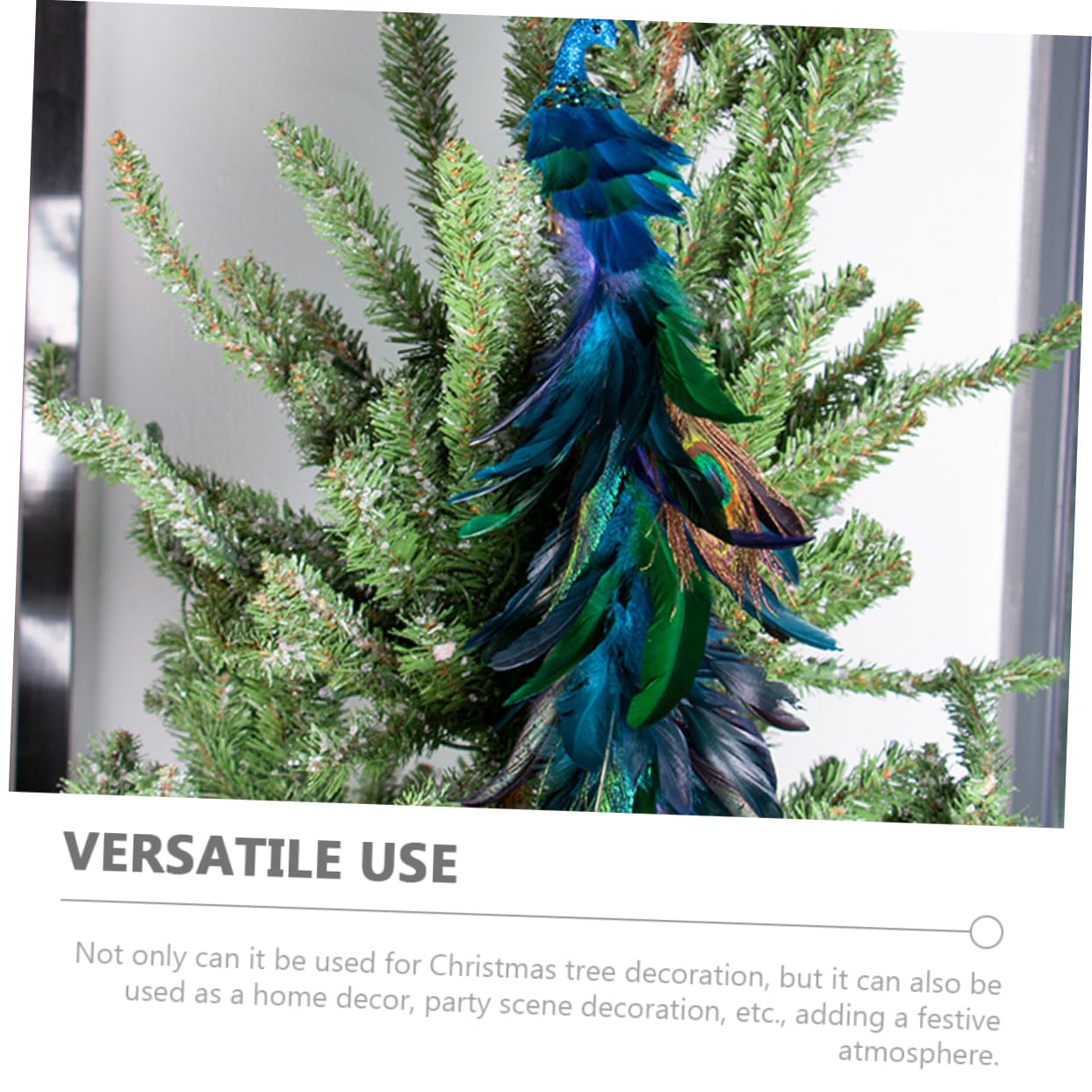Ciieeo Realistischer Pfau Clip Ornament Weihnachtsbaum Vögel Dekorationen