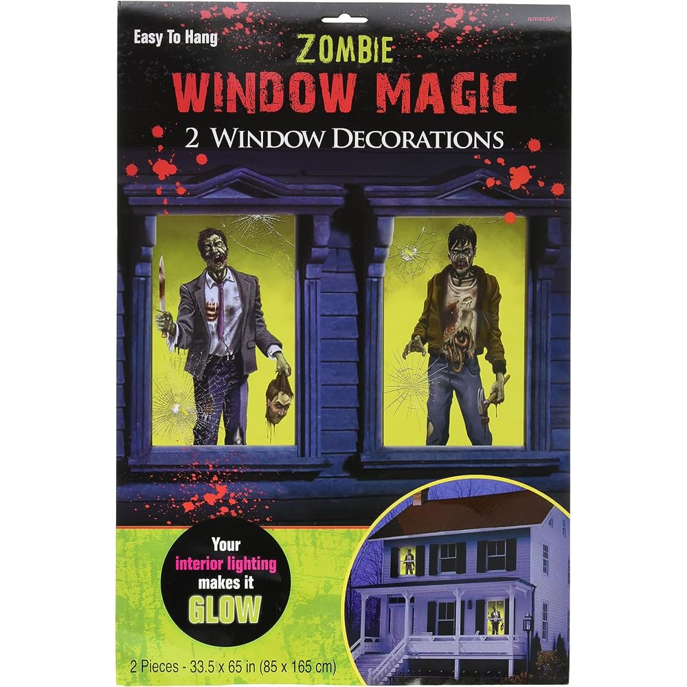 Zombie Window Halloween Decorations