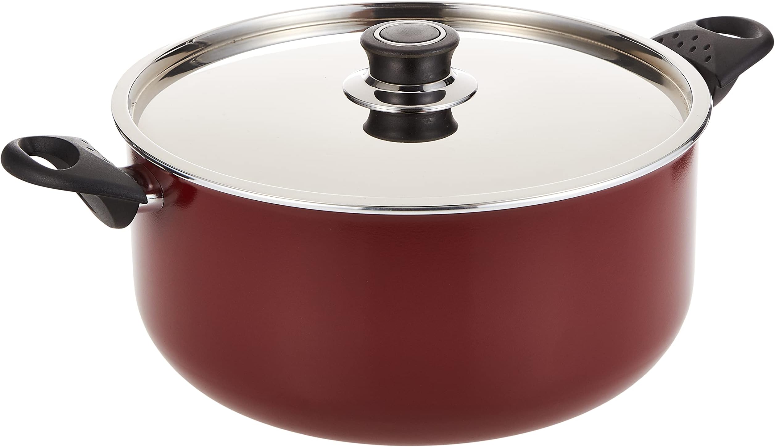 28 cm Aluminum Cooking Pot with Lid, Red