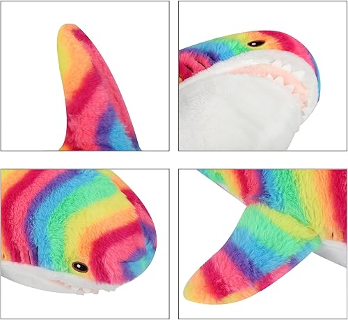 Miniatura 2 de MUPI Almohada de peluche de tiburón de 17 pulgadas, almohada de tiburón de peluche de tiburón, tiburón de juguete, tiburón oceánico, peluche grande,