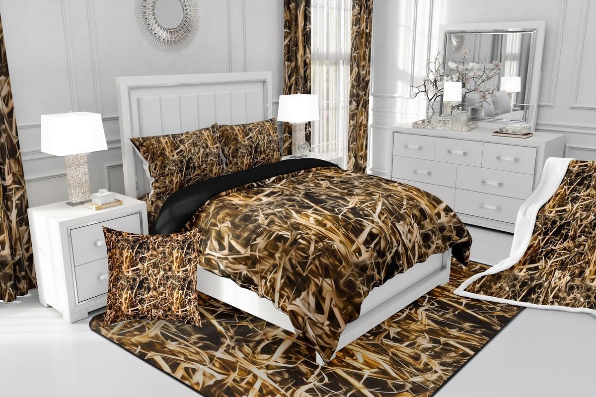 Feelyou Camouflage Flannel Fleece Throw Blanket for Hunters Cabin or Rustic Lodge All Season Bed Blanket 40"x50" The Woods Camouflage Fuzzy Blanket Comfort Natural Plush Blanket - Image 6