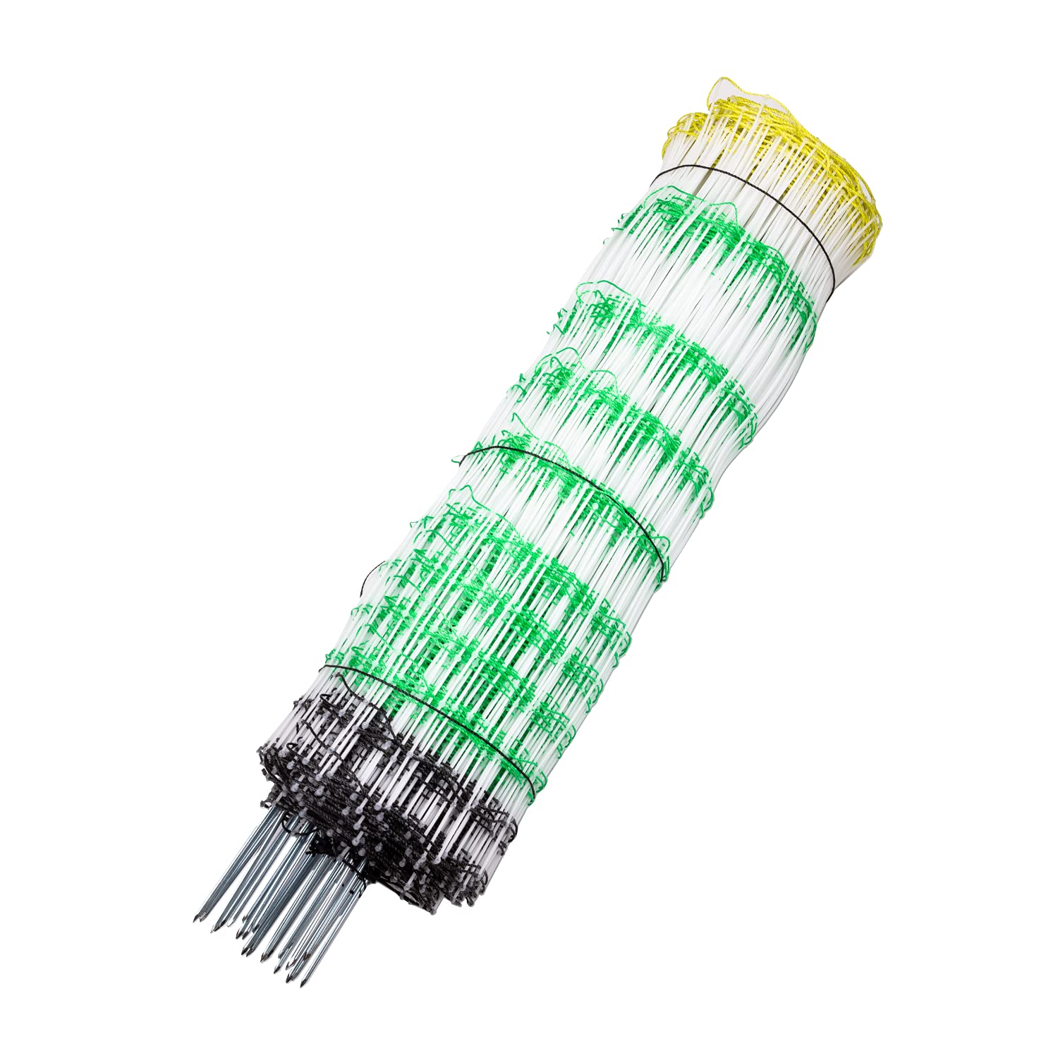 Petween 50m Electric Fence Netting for Poultry, Chicken, 90cm Height, 14 Posts, 2 Spikes,Green (2 Spike for Poultry)