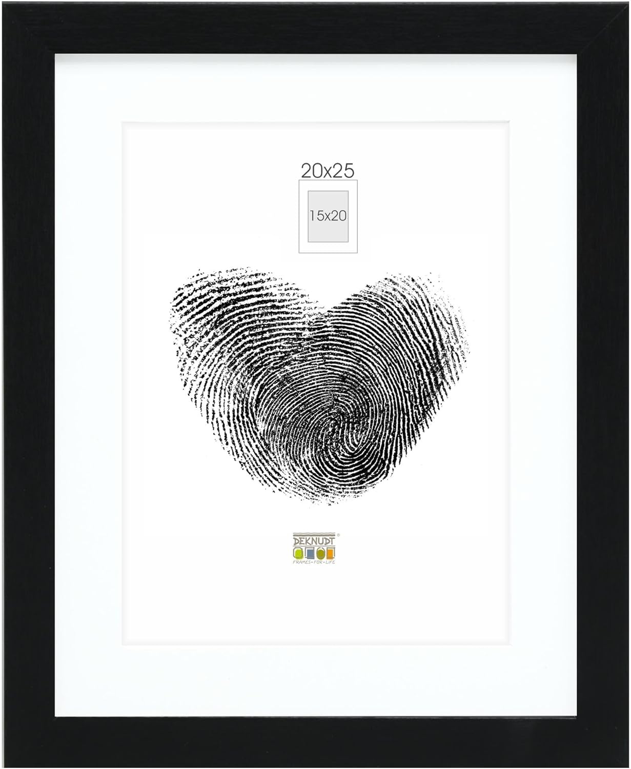 S66KF2-P1-20.0X25.0 Basic Picture Frame with Photo Mount Wood/MDF 28.6 x 23.5 x 1.5 cm Black