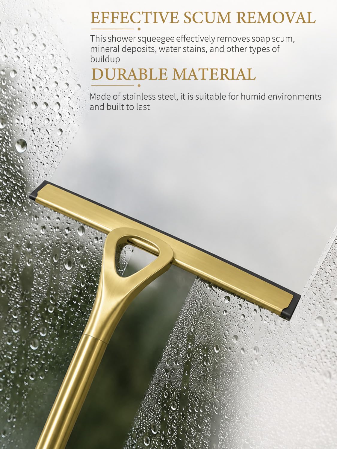 Duschabzieher für Glastüren, Edelstahl Duschabzieher, Fensterreinigungswerkzeuge für Glastüren, Auto, Glas, Badezimmer, Fenster, Küchenspiegel