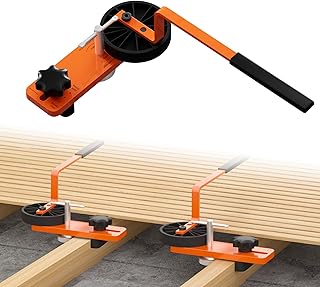 Deck Board Bending & Straightening Tool, Adjustable Lever Deck Board Bender for Composite, Hardwood & Pressure-Treated Boards, Fast Locking for Single/Double/Metal Joists, Gaps Tightened Quickly