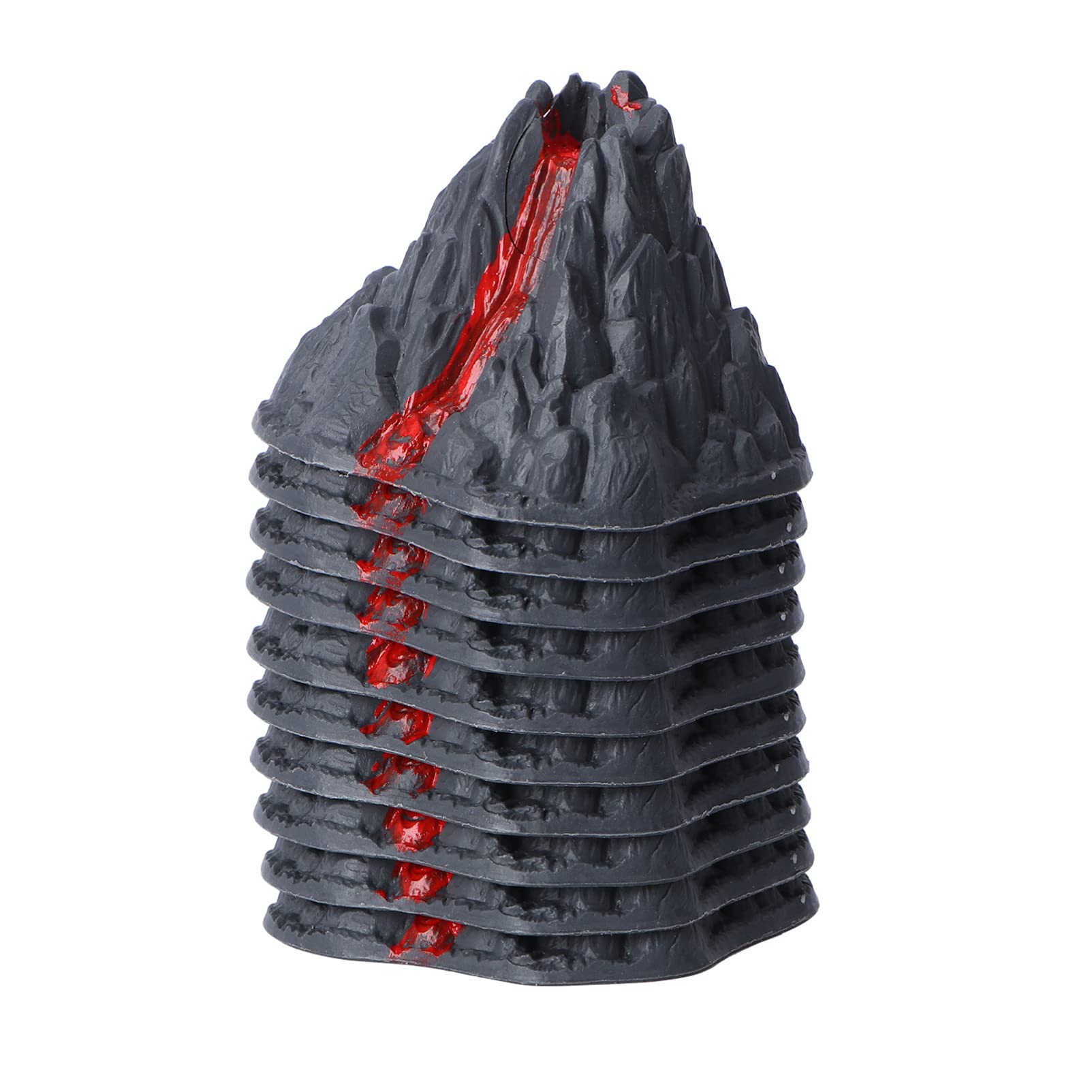 Red Volcano Set Science Toy Volcanoes 10-Piece Volcano Toy Set - Mini Volcanic Eruption ...