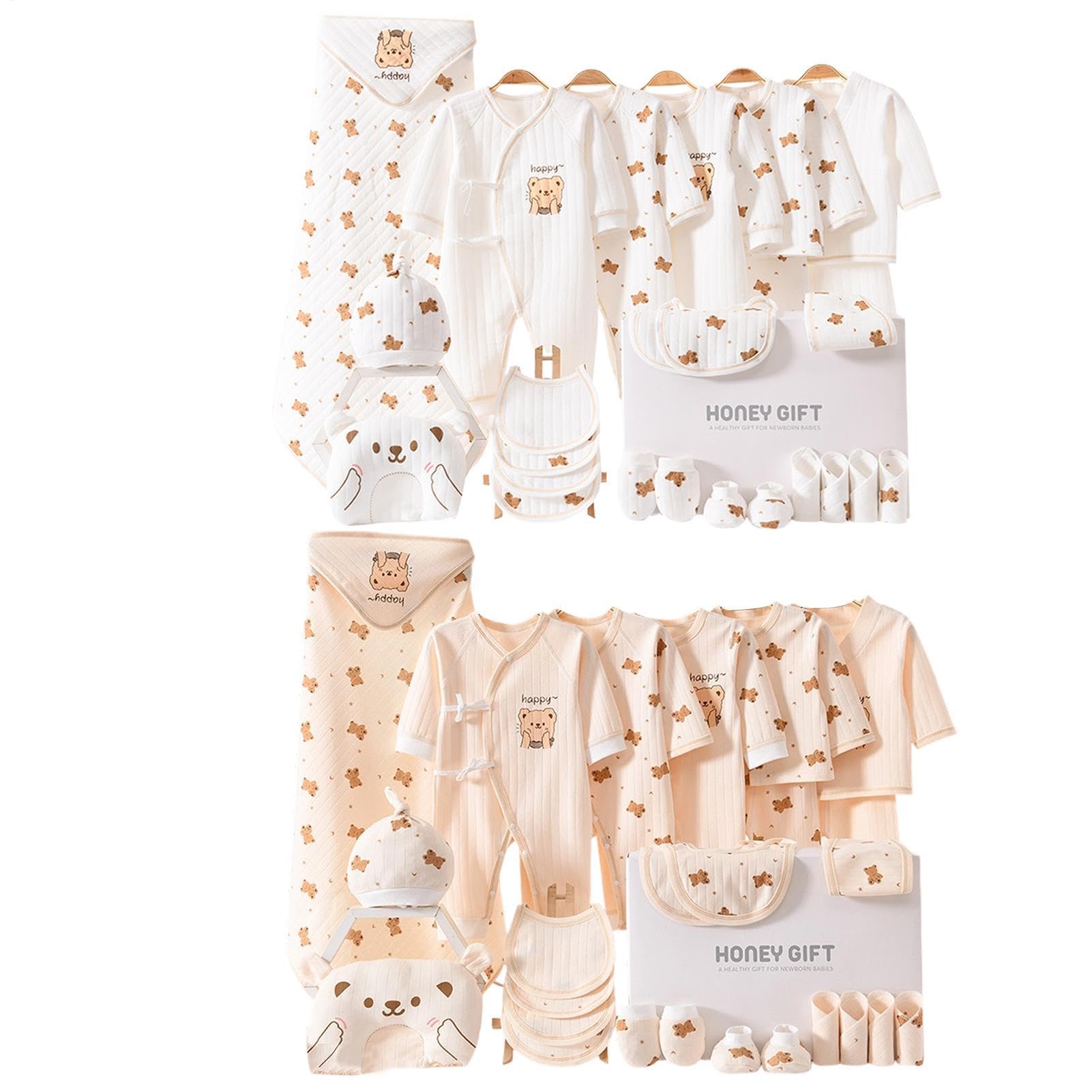 Genérico Conjunto de Ropa para Niños y Niñas Prendas Monas de Algodón | Conjuntos y Transpirables Infantiles para Unisex y Regalo de Shower en Casa Cumpleaños de Mamá Sesión Fotográfica y Lista de