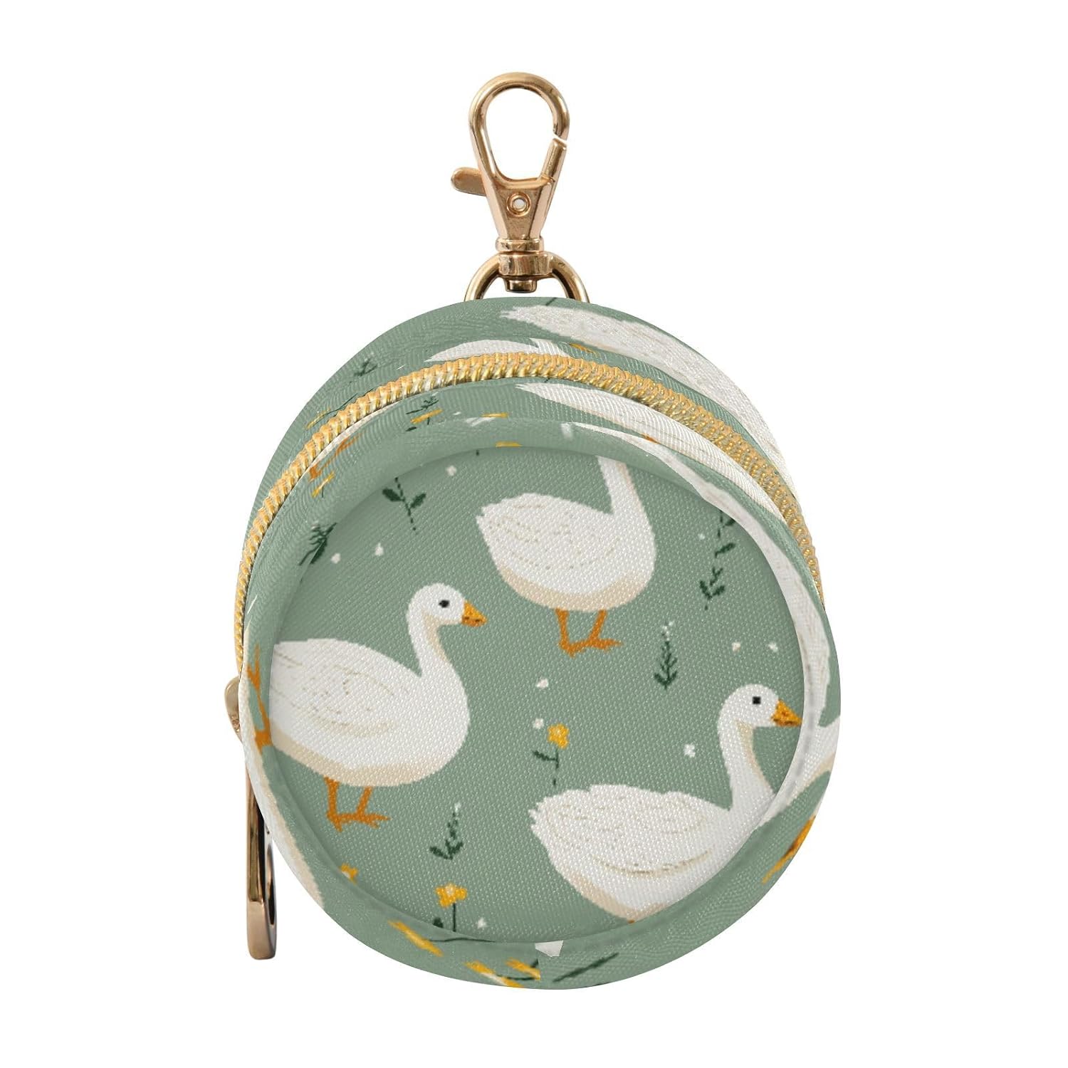 Cute Geese Pacifier Holder Case Round Portable Pacifier Pouch