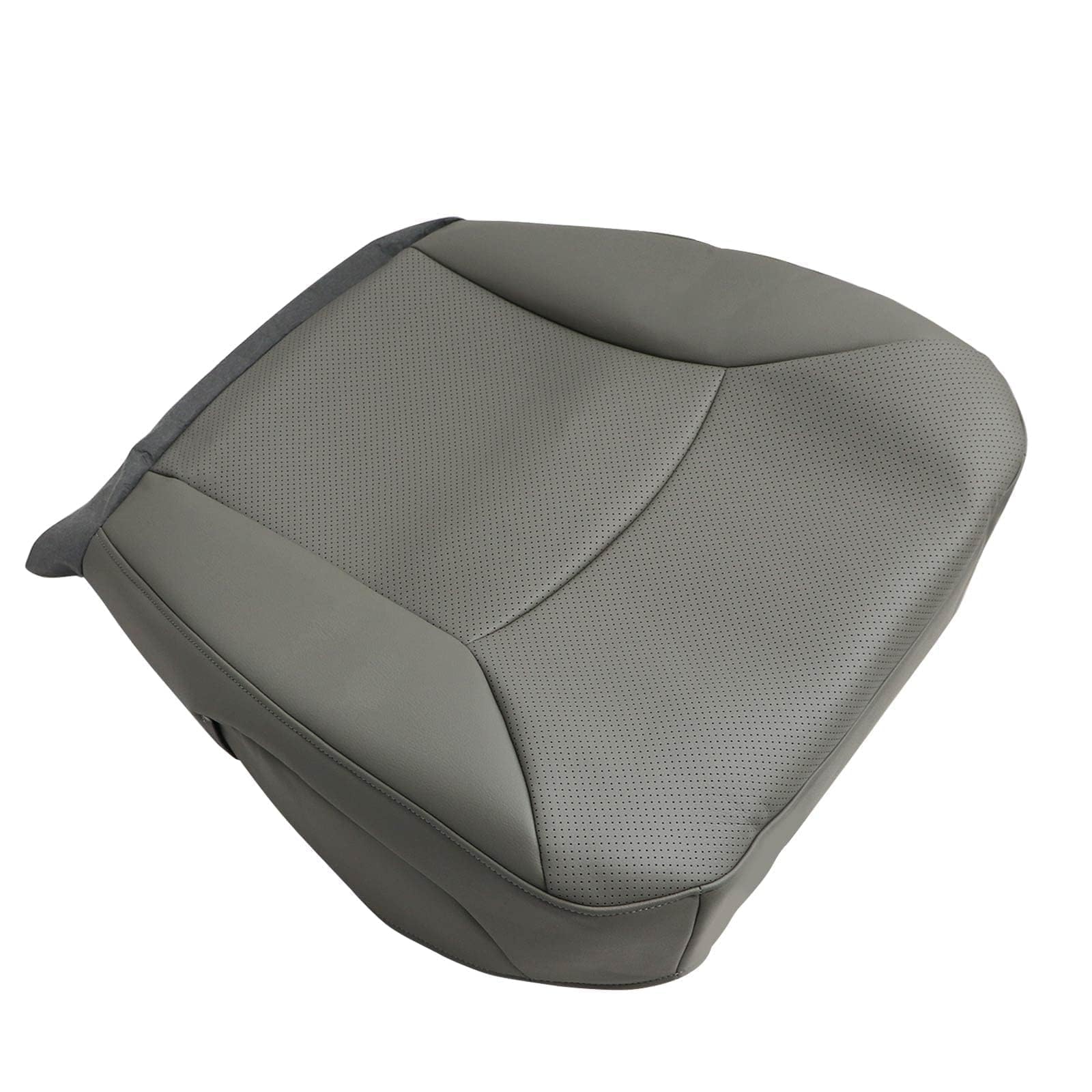 NLQR Driver Side Bottom Replacement Seat Cover Fit for Ford Econoline Van E150 E250 E350 E450 E550 2002-2008 - Custom Fit Perforated Medium Flint Gray