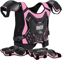 Vista 12 de Protector de Pecho para Bicicleta de Tierra para Niños - Chaleco de Armadura de Motocicleta Motocross con Rodilleras y Coderas - Traje de Protección