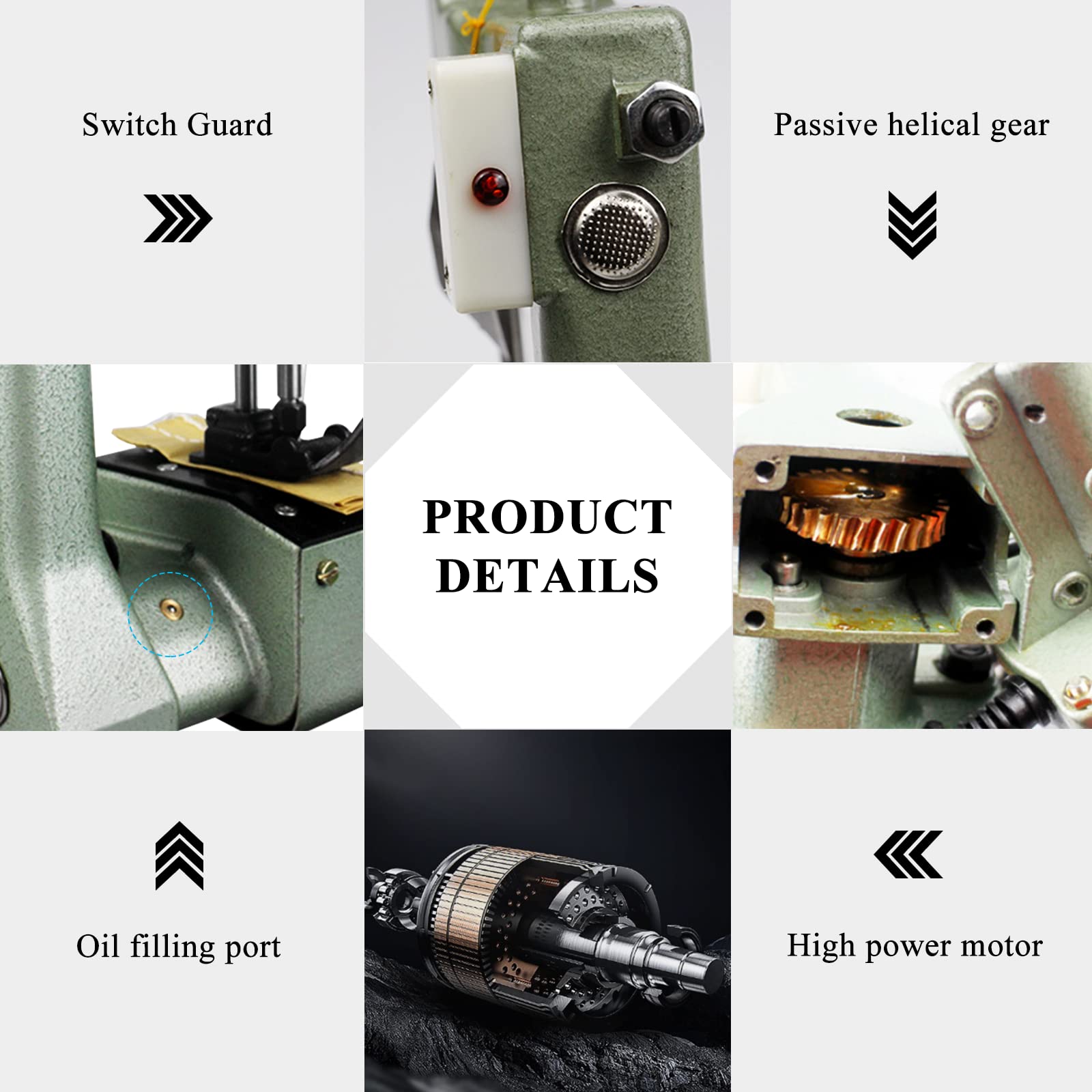 MXBAOHENG Machine à Coudre Portable Closer Stitcher GK9-18 machine à coudre électrique pour sac tissé/sac de riz/sac en papier/sac en plastique GK9-18