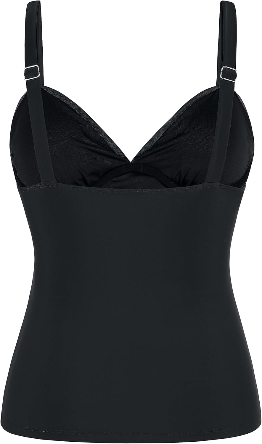 Firpearl Womens Underwire Tankini Top Only Twist V Neck Swimsuits for Big Busted Ruched Tummy Control Bathing Suit Tops - Image 6