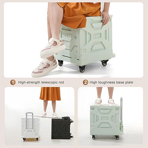 Miniatura 12 de VECELO Carro de archivos rodante con carpetas colgantes, organizador de archivos de escritorio móvil con ruedas con cerradura, archivador moderno