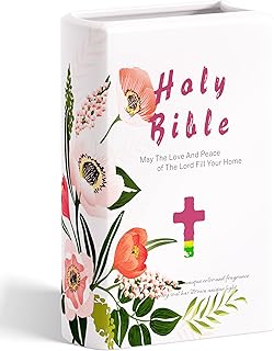 26 Decorative Vases On Wooden Consoles For Natural Warmth 30 Holy Bible Book Vase, Cute Unique Ceramic Flower Vase - Pink Home Office...