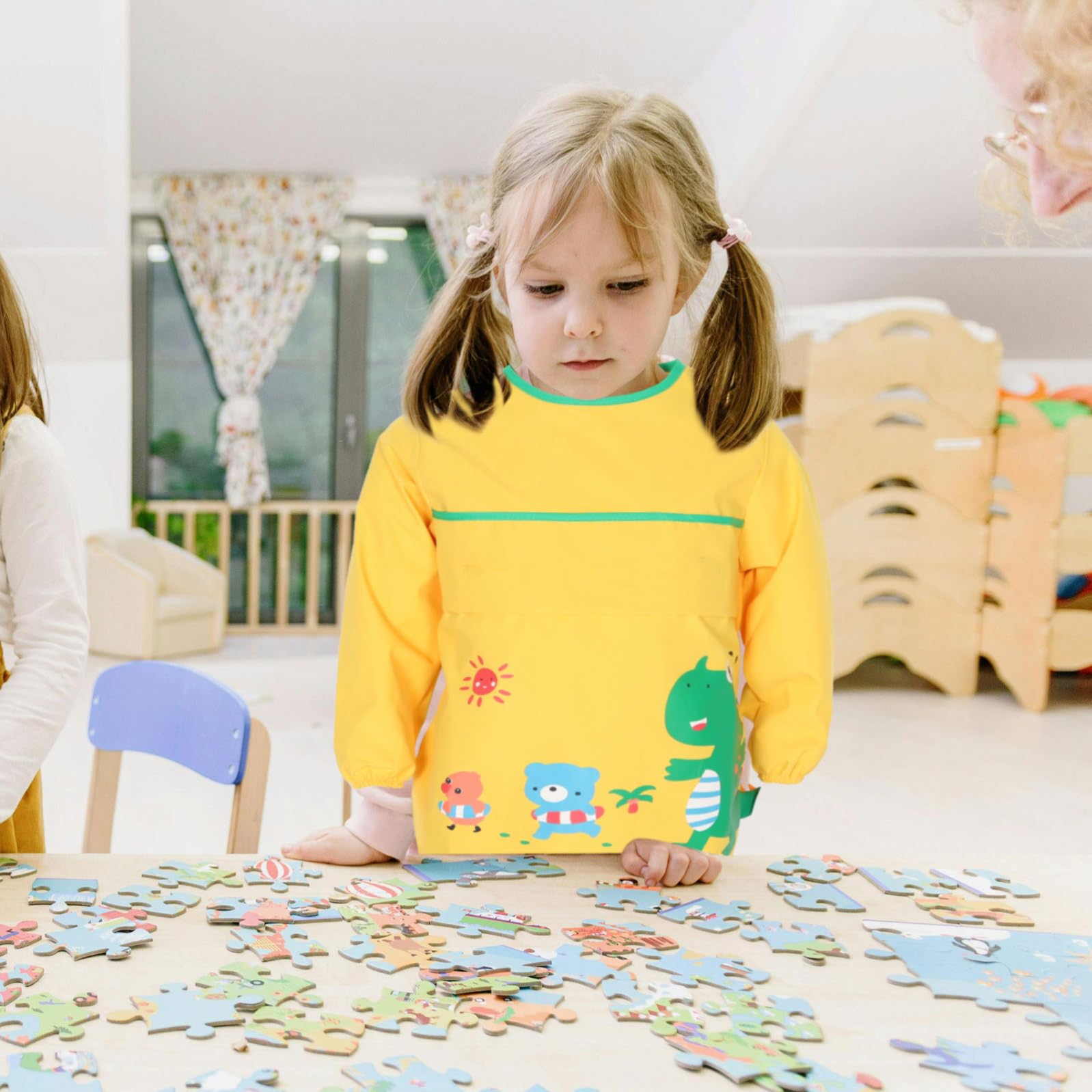 VICASKY 3 Pz Grembiule Per Bambini Grembiuli Per Bambini Pittura Per Bambini Grembiule Da Pittura Impermeabile Bavaglini Per i Più Piccoli Poliestere Bambino Usura Inversa Dipingere