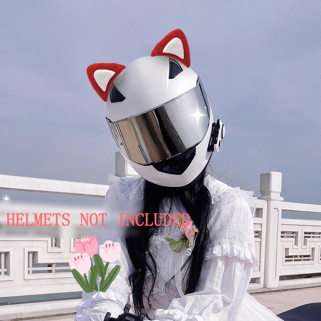 1 Pair Plush Cat Ear Helmet Horns for Ski Bicycle Motorcycle Helmet Cute Helmet Accessories Decoration Helmet Ears Black