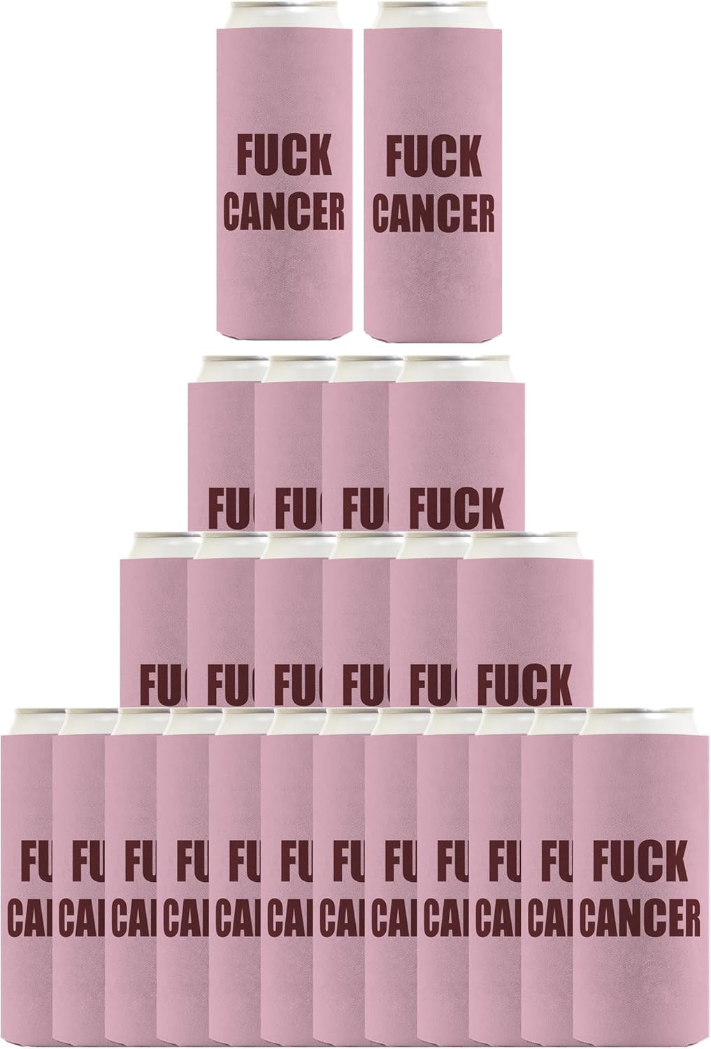 Breast Cancer Awareness F- Cancer 24-Pack Ultra Slim Can Drink Thermocoolers Party Pack