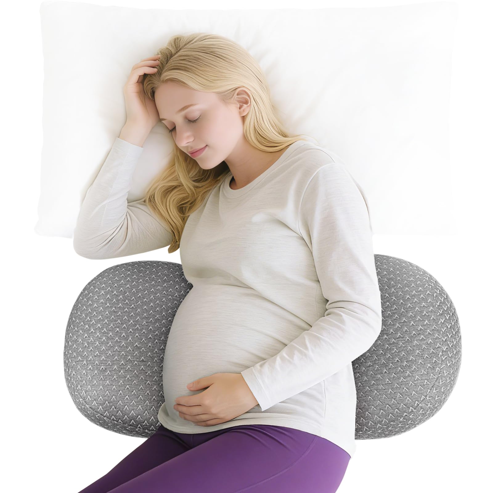 Pregnancy Wedge Pillow for Sleeping Adjustable Maternity Pillow for Side Sleepers Supports Back Belly Hip Ideal for Pregnant