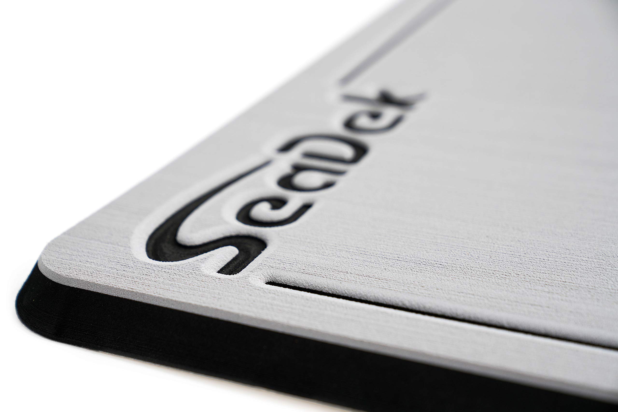 SeaDek Pad | Dual Density Helm Pads | Anti-Fatigue | Anti Slip | 20mm Thickness | Brushed Texture | Storm Gray Over Black, Small