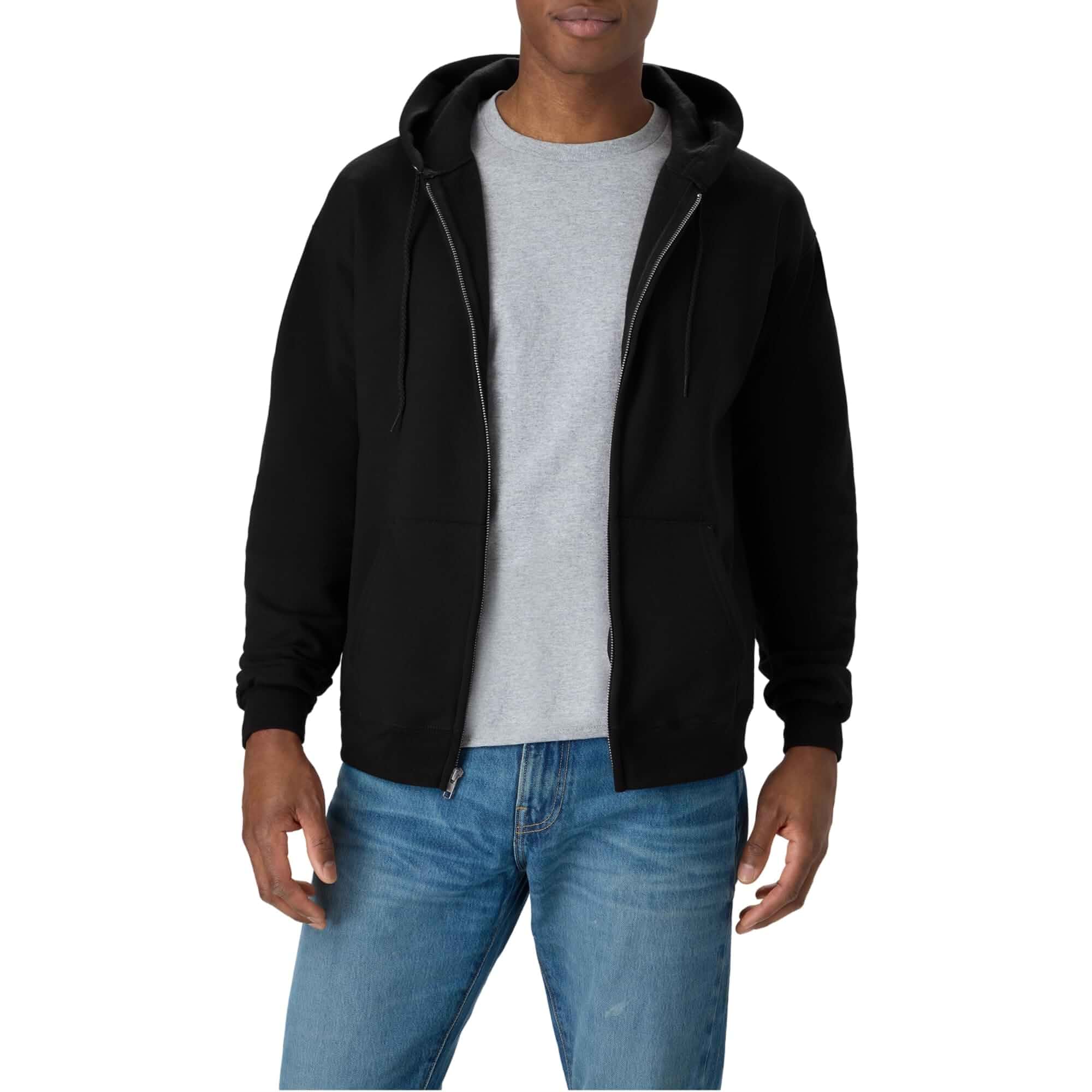 Hanes Men's Zip-up Hoodie, Ecosmart Fleece Full-zip Hoodie for Men, Hooded Sweatshirt Classic