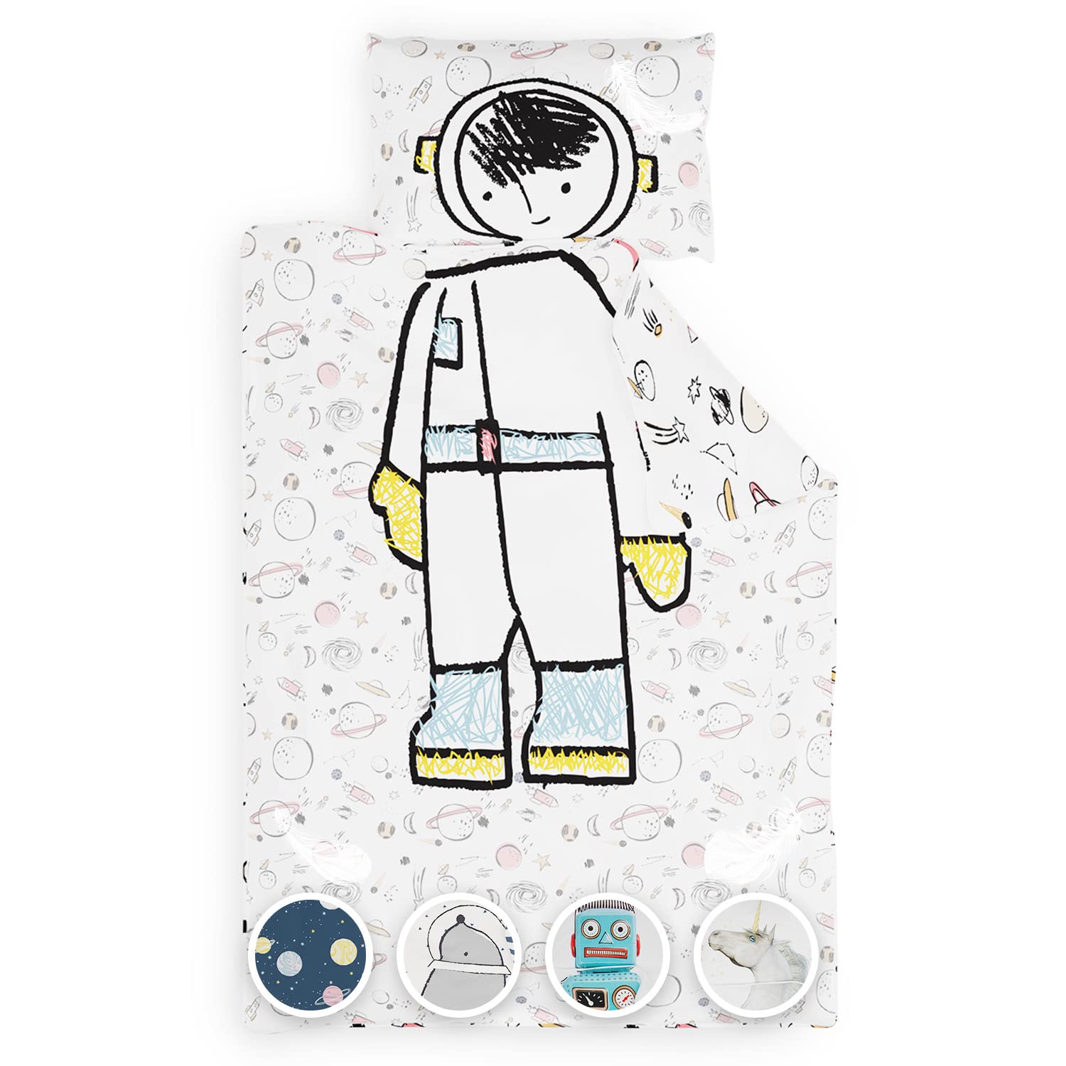 Sleepwise Kinderbettwäsche 135x200 – ÖKO-Tex 2tlg. Set mit Kissenbezug