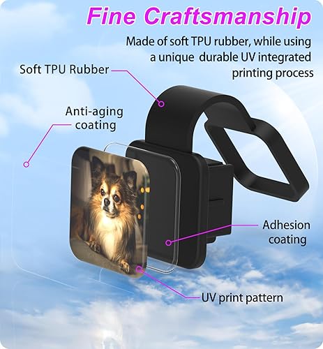 Miniatura 2 de Cubierta de enganche de remolque de 2 pulgadas, cubierta de enganche de remolque para perro Chihuahua, enchufe de enganche de tubo receptor para
