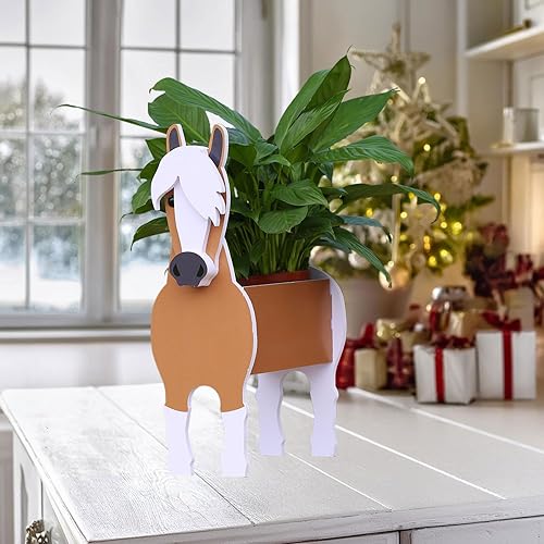 Miniatura 3 de Gochoi Regalos de caballos para mujeres, maceta de caballo, lindas macetas de caballo para decoración de jardín al aire libre, regalos de Navidad o