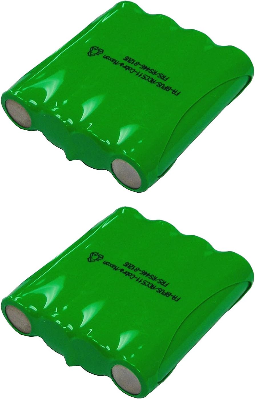 2 Pack Replacement Battery for Cobra PR560-WX Two-Way Radio Battery (800mAh, 4.8V, NI-MH)
