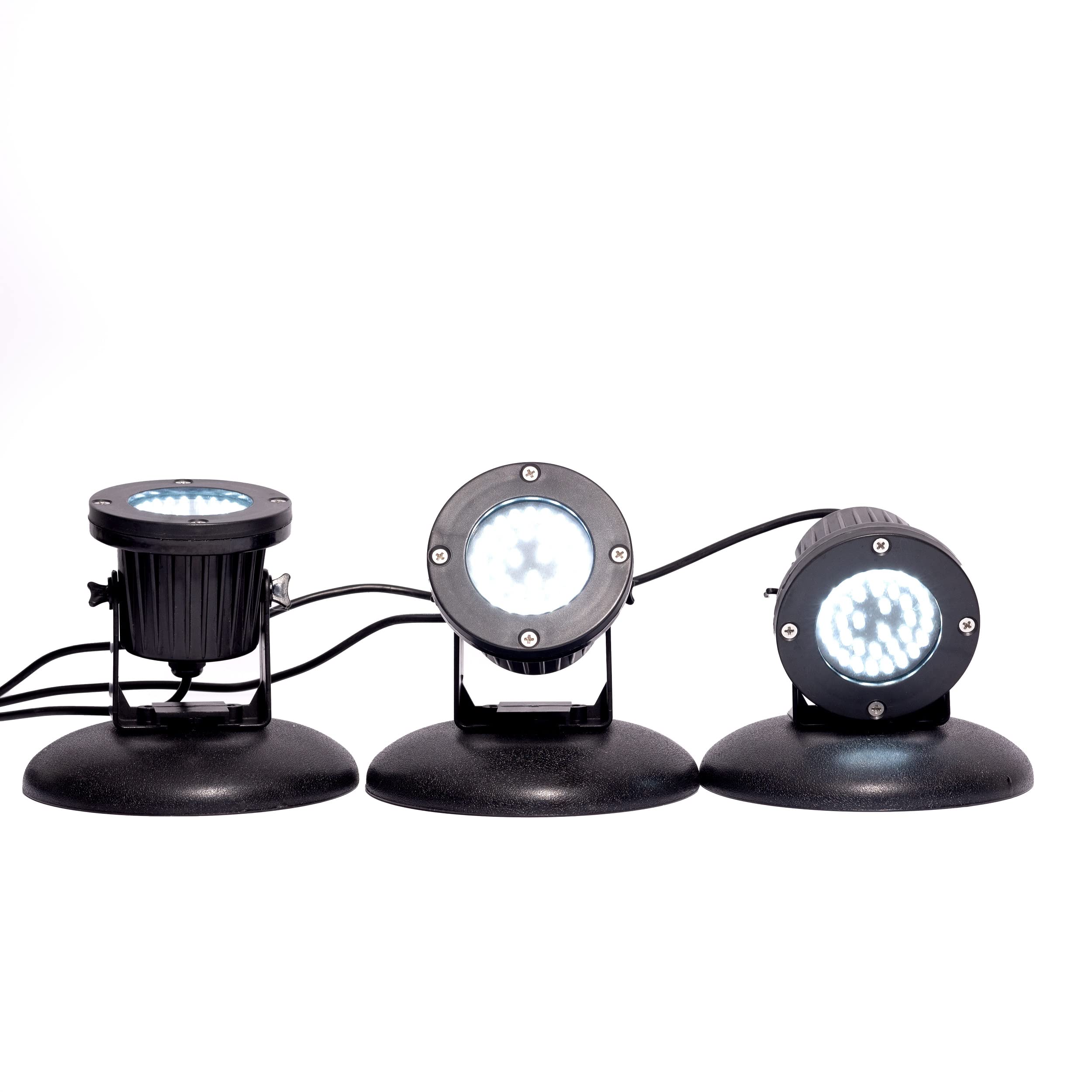 Jebao - Set di 3 luci LED per laghetto e patio da giardino, 12 V, LED x 36