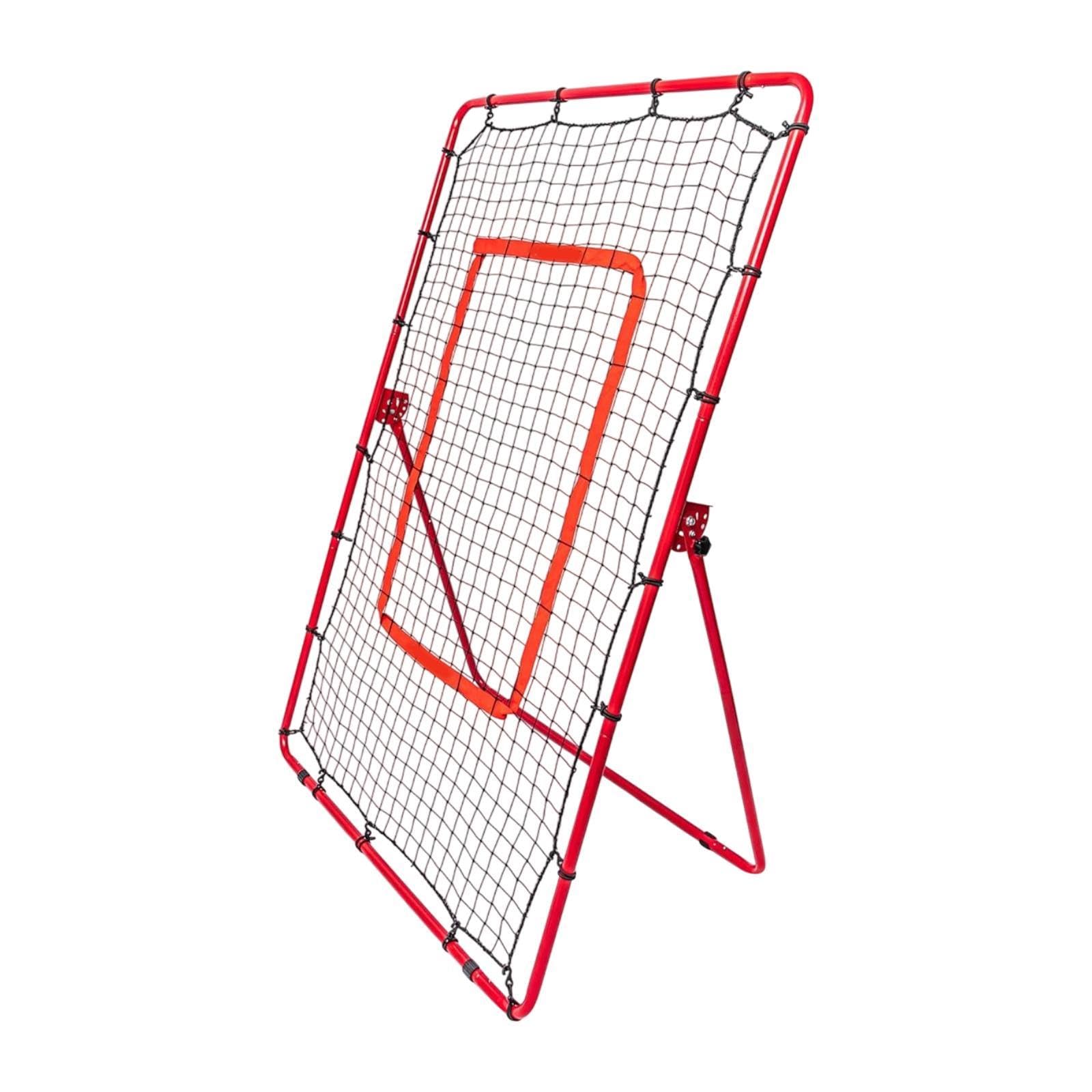 RNXRZANK Handheld Rebounds Net for Baseball Pitching and Softball Training, Red