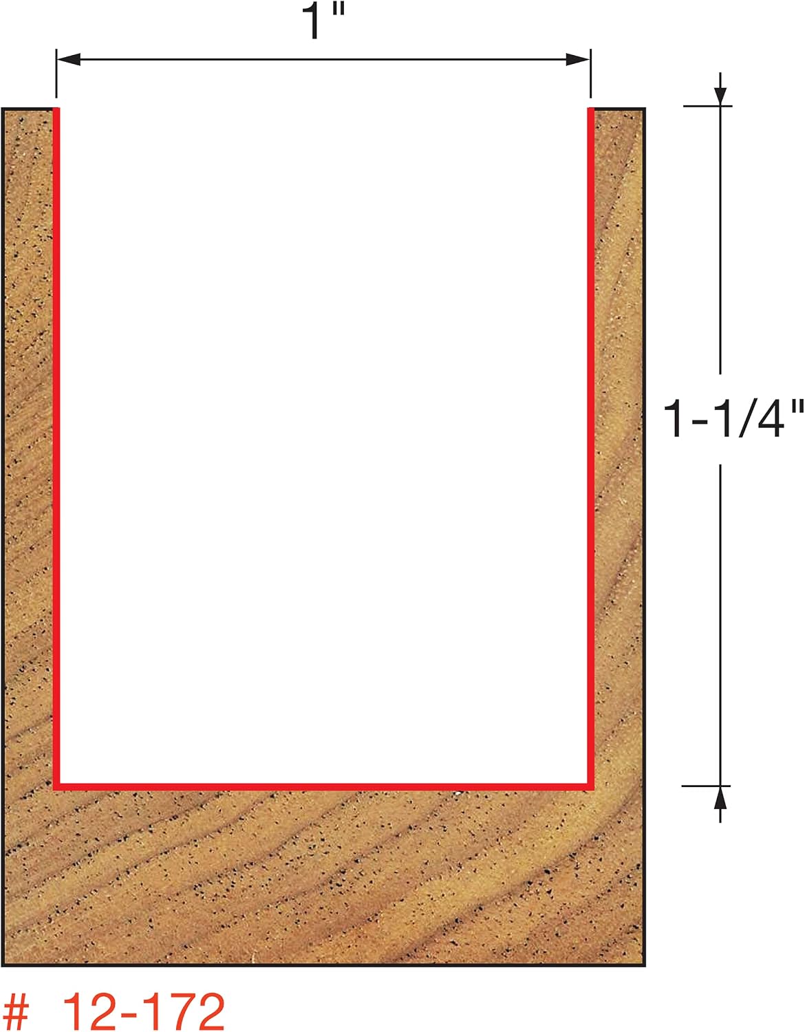 Freud 12-172: 1" (Dia.) Double Flute Straight Bit (Eclipse Grind), Multi - Image 3
