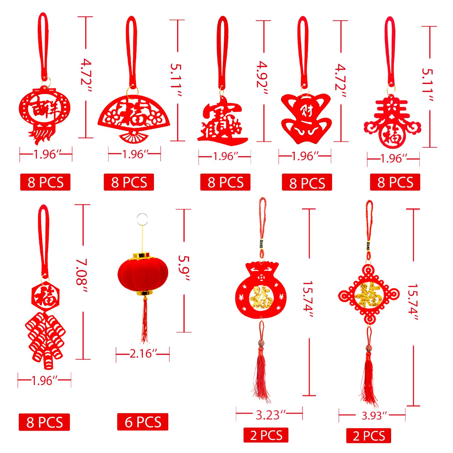 Amazon.com: Doumeny 58PCS Chinese New Year Decorations Set