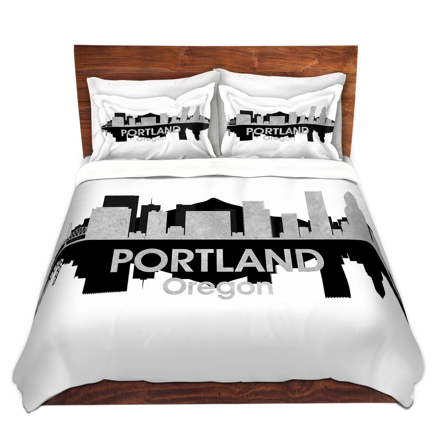 Dia Noche DVTW-AngelinaVickCityIVPortlandOR8 Duvet Cover Brushed Twill, King Sham Set