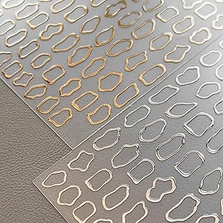 Calcomanías de arte de uñas de círculo dorado...