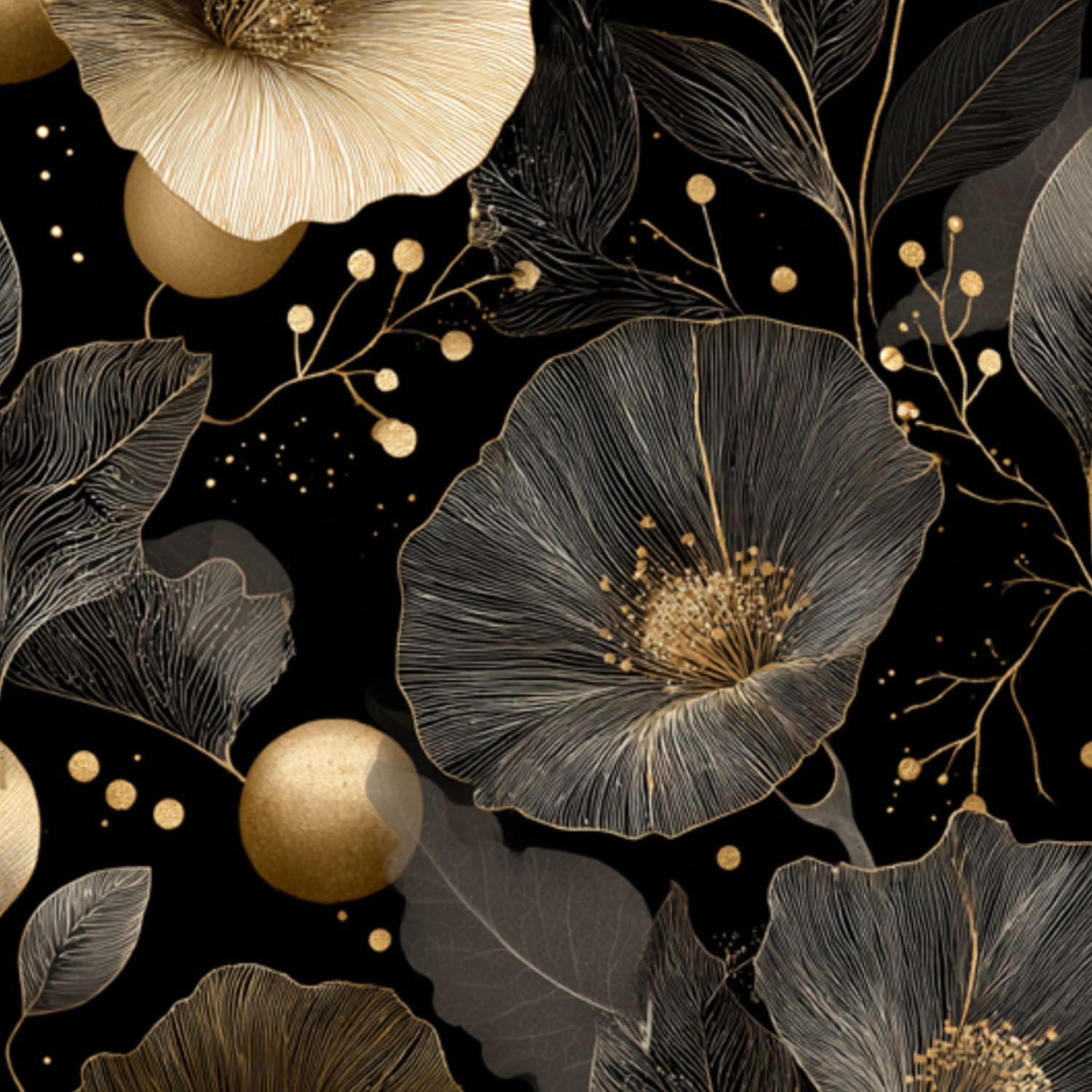 Deruinvaio Multi10 Self Adhesive Feature Removable Vintage Inspired Floral Vine Peel And Stick Vinyl Wallpaper Roll, Sticky Lining Paper For Bedroom, Living Room, Kitchen Walls