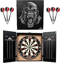 Ruthless Home Darts Centre | Dartboard with Cabinet, Dartboard and 2 Sets of Darts