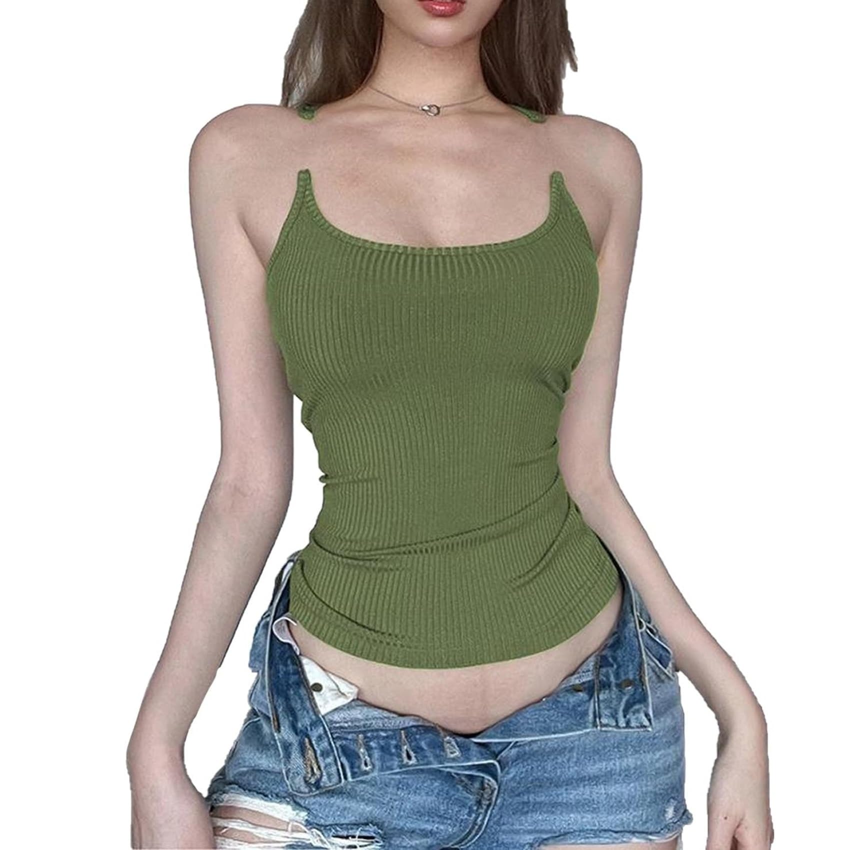 Amazon.com: OHYEMISE Luvette Tank, Invisible Strap Tank Top