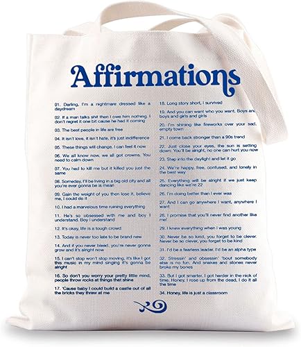 Bolsa de lona con letras de canciones, álbum de cantante, regalos inspirados en los fanáticos del cantante, bolsa de hombro para mujeres y niñas