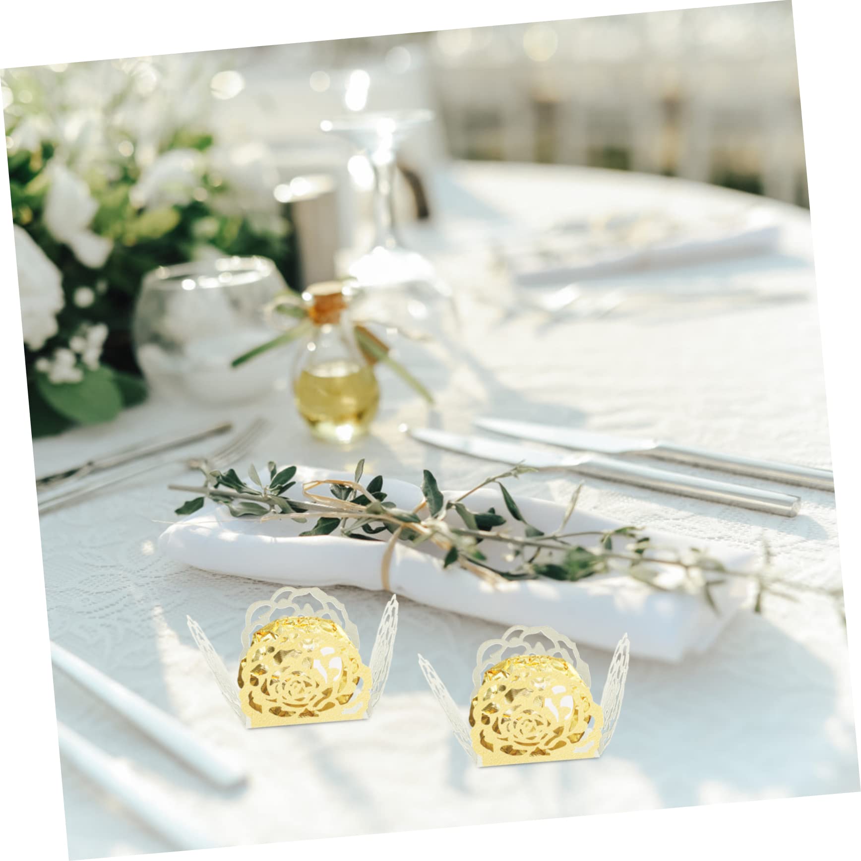 DECHOUS 250pièces Caissettes à Bonbons avec Décorations Dentelle pour Et Desserts Idéales pour Mariages Et Fêtes