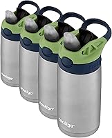 Vista 9 de Contigo Autospout - Botella de agua con popote y pajita, 384.81 ml, Azalea/Pansy