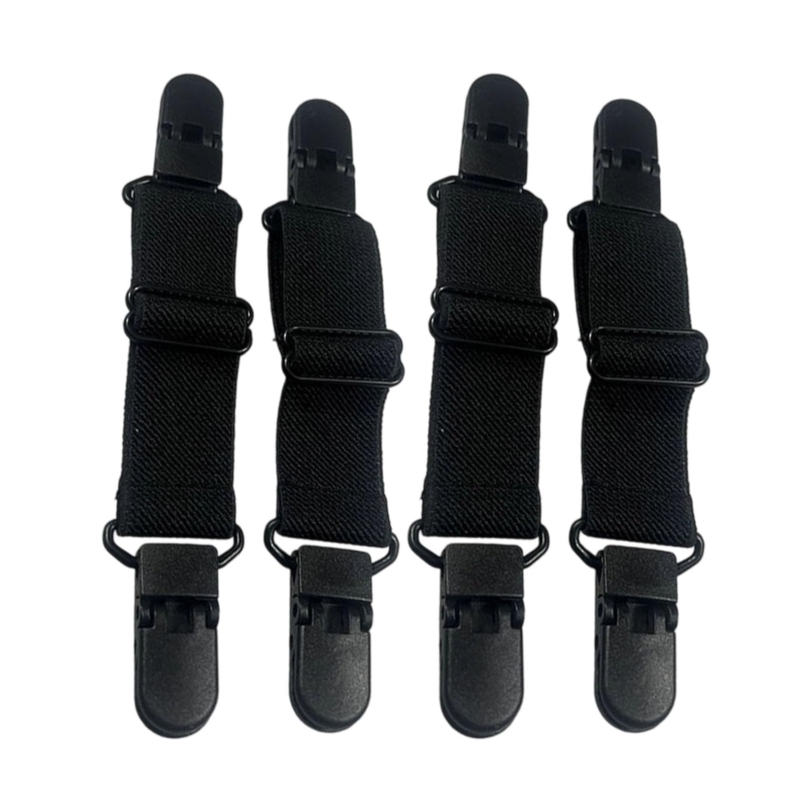 Flexible Elastic Straps Clip Fasteners Band on Any, Black