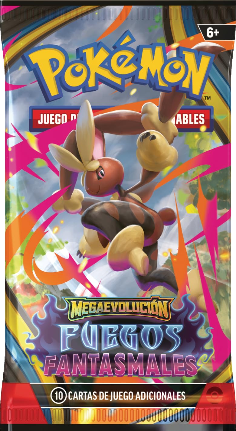 Pokémon: Expositor de Sobres de Mejora de Megaevolución-Fuegos Fantasmales de JCC Pokémon (18 Sobres de Mejora)