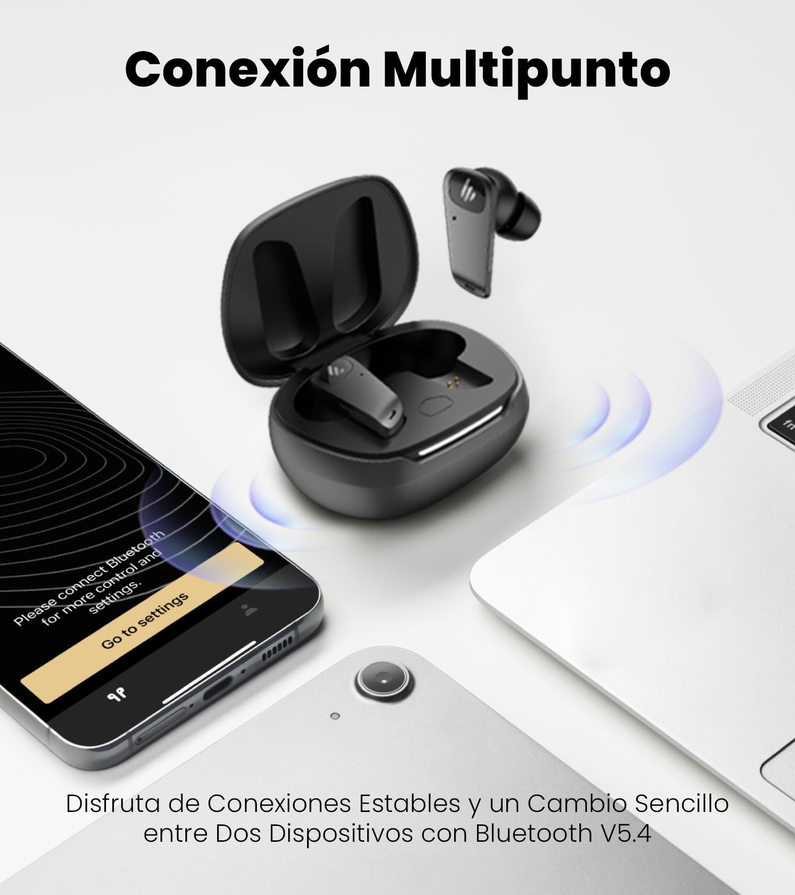 Edifier NeoBuds Planar Auriculares TWS con Driver Plano & ANC Híbrido | Driver plano de 12mm, LDAC Hi-Res, 30h de batería, Carga inalámbrica, IP55, para deporte y uso diario