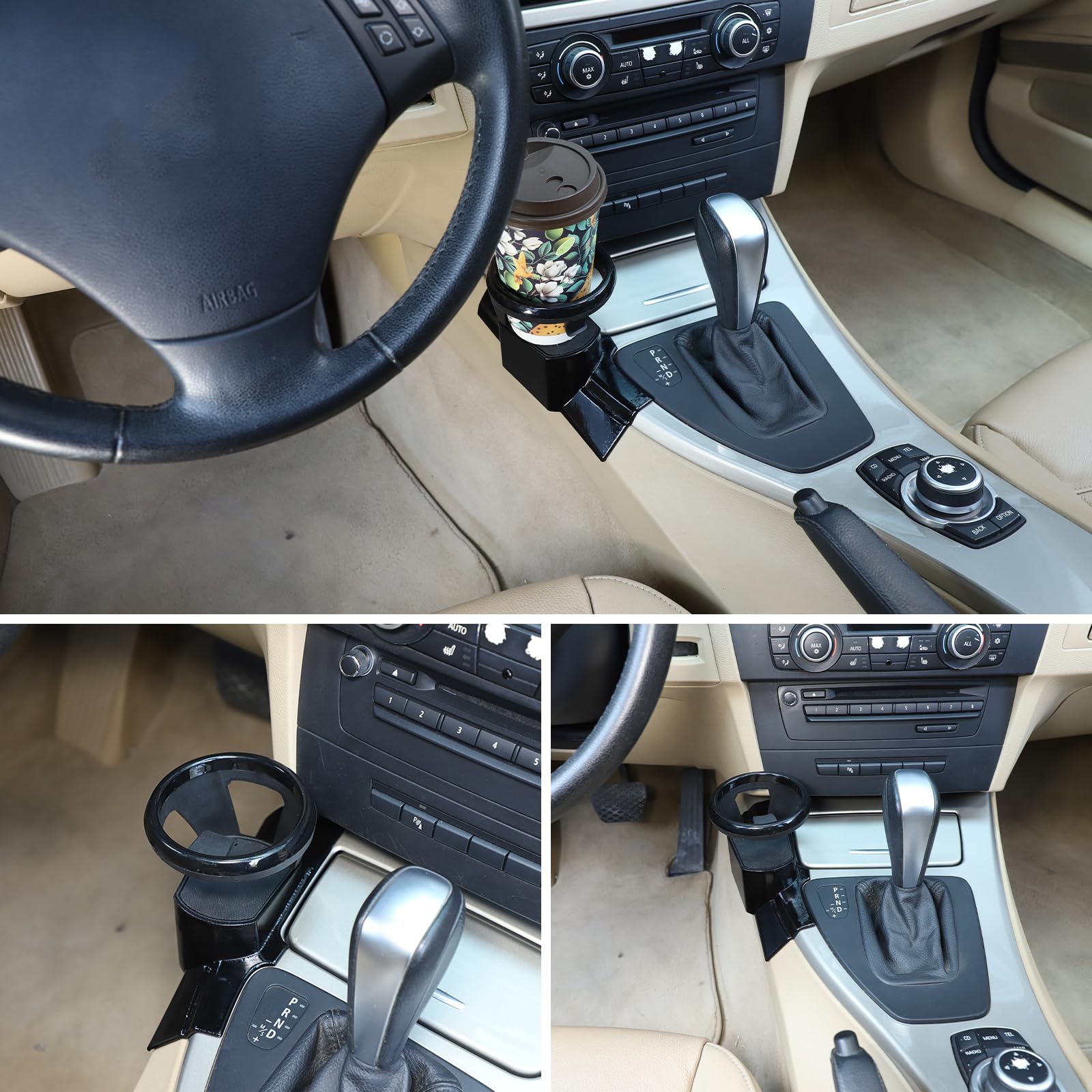 Porte-gobelet de voiture, porte-gobelet de voiture, porte-gobelet gauche, ABS, 1 pièce, compatible avec BMW Série 3 (2005-2012)
