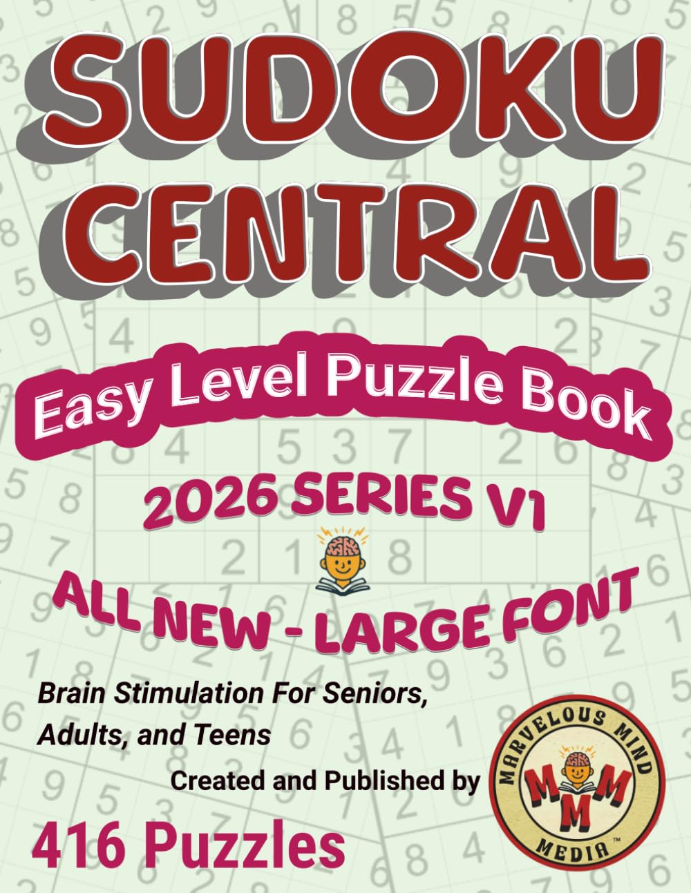 Sudoku Central Easy Level Puzzle Book
