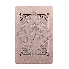 ACELION Waterproof Playing Cards, Plastic Playing Cards, Deck of Cards, Gift Poker Cards (Rose Gold)