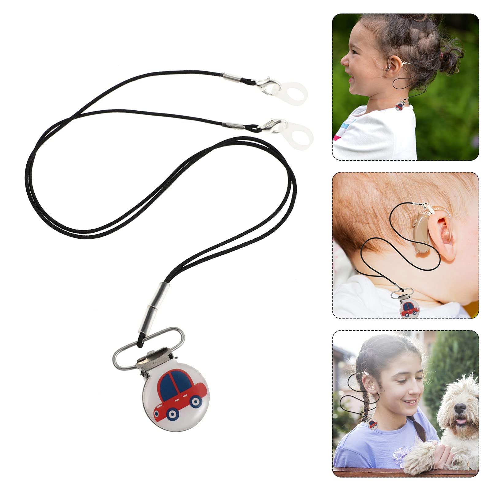 Clip Appareil Auditif 3 Pièces Anti-perte De Corde Cordon De Serrage Résonnent Accessoires Sangle Accessoires D'implant Cochléaire Bandes De D'oreille Acier Inoxydable Etc...