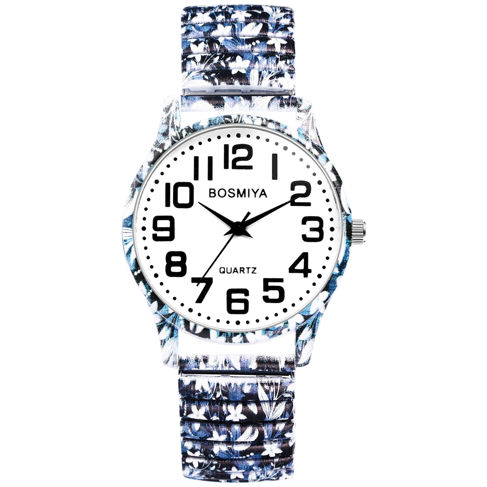 OIDEA Women Large Face Stretch Band Quartz Watch