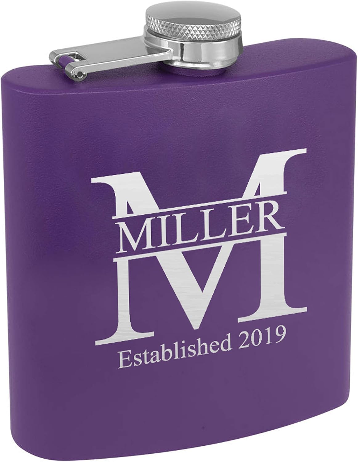 Personalized Stainless Steel Flask - Miller (Blue)